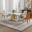 Chaise de salle à manger en similicuir avec accoudoirs -1472350002