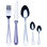 Norma Flatware Set with Moka Spoons - 30 Pieces - Stainless Steel