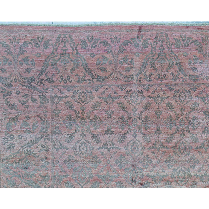 Tapis rouille et brun noué à la main de haute qualité