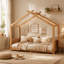 Lit cabane pleine grandeur avec sommier à lattes, cadre de lit en bois massif-2124574194-2124574201