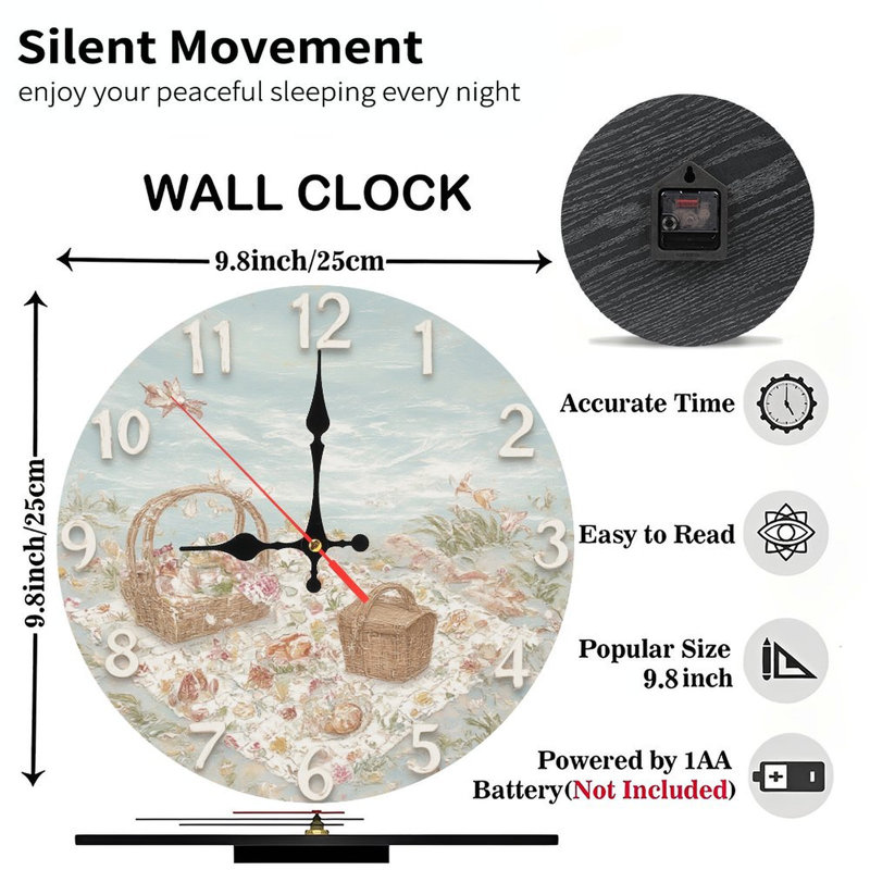Horloge avec pique-nique