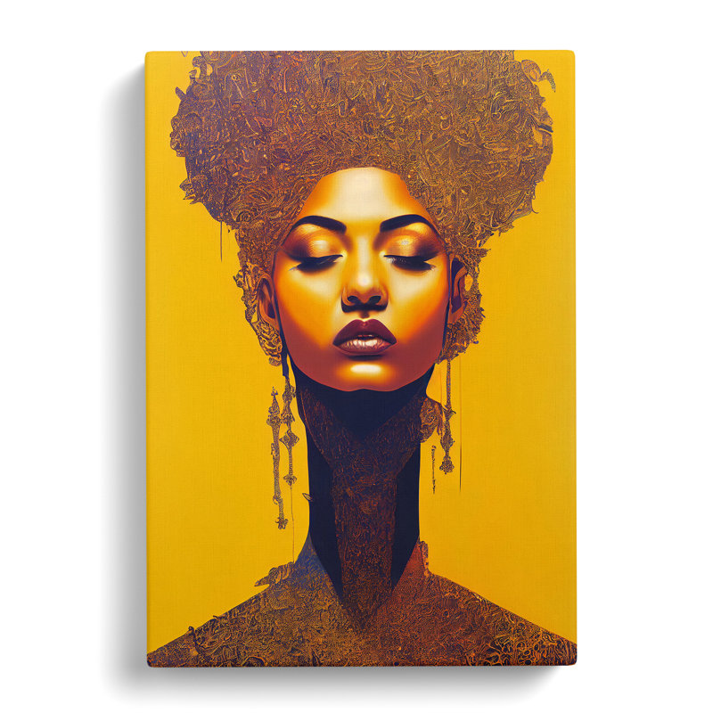 A Golden Woman No.2 - Wrapped Canvas, 76cm H x 50cm W x 3cm D