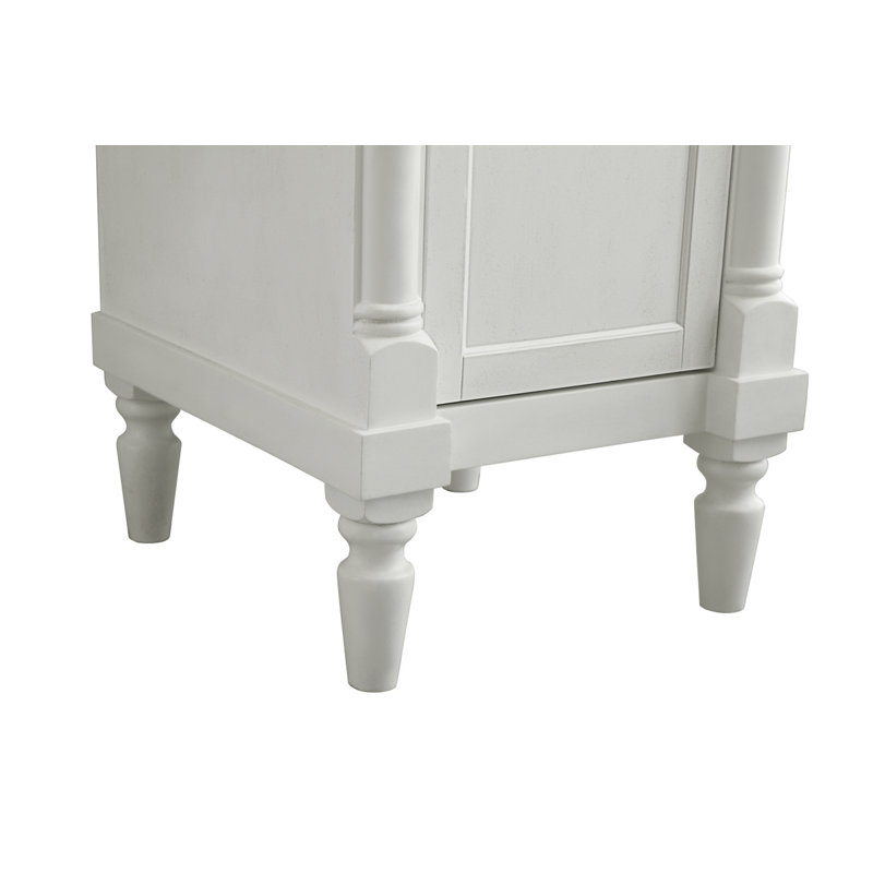 Ensemble de meuble-lavabo simple 18 po Lexington, Blanc antique, Blanc ivoire