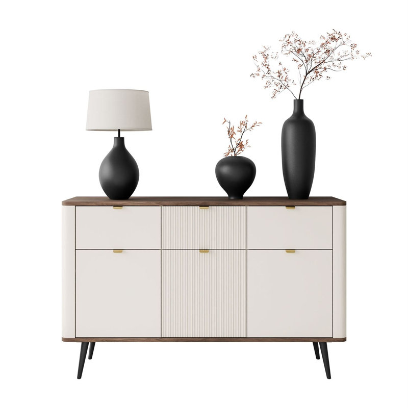 130cm Sideboard, cashmere / walnut