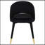 Ensemble de deux chaises de salle à manger arquées avec sièges baquets ergonomiques pour des sièges confortables et élégants