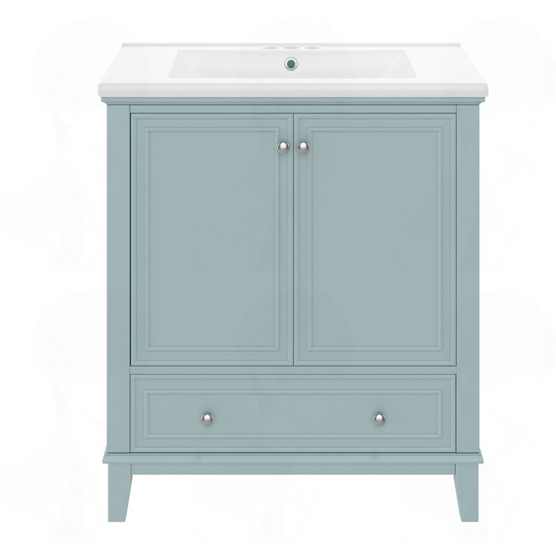 Meuble-lavabo 30 po avec lavabo, Vert