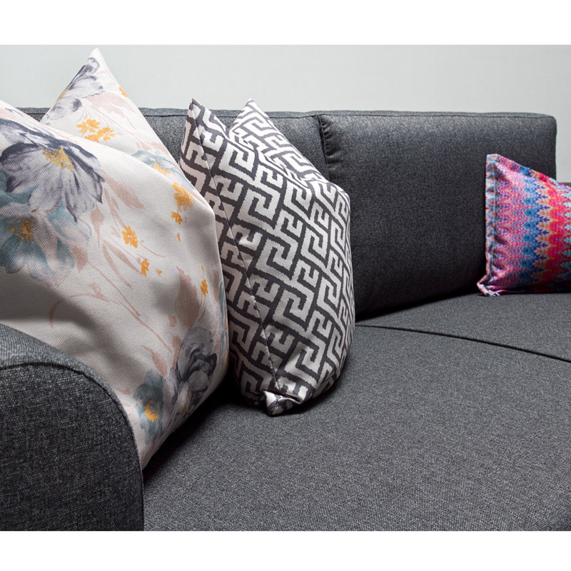 Canapé rembourré 82,7 po Aeihso, 100 % polyester gris