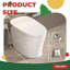 Toilette intelligente une pièce avec bidet, siège chauffant, ouverture / fermeture automatique et affichage à DEL-128993255