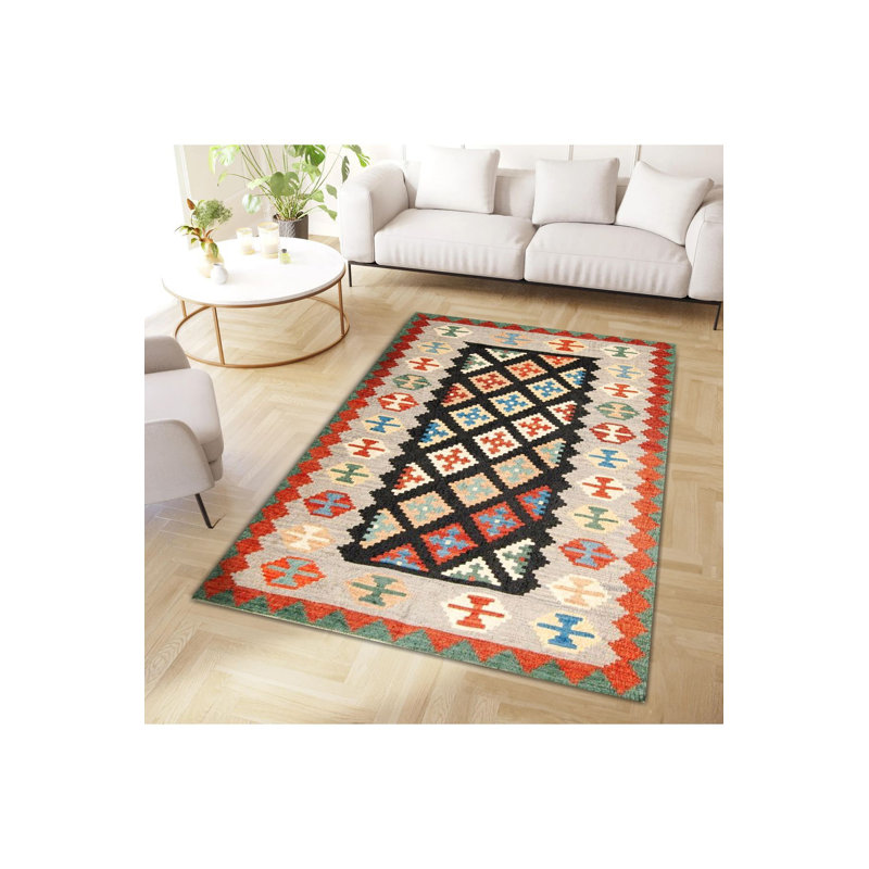 Tapis décoratif moderne multicolore lavable à la machine