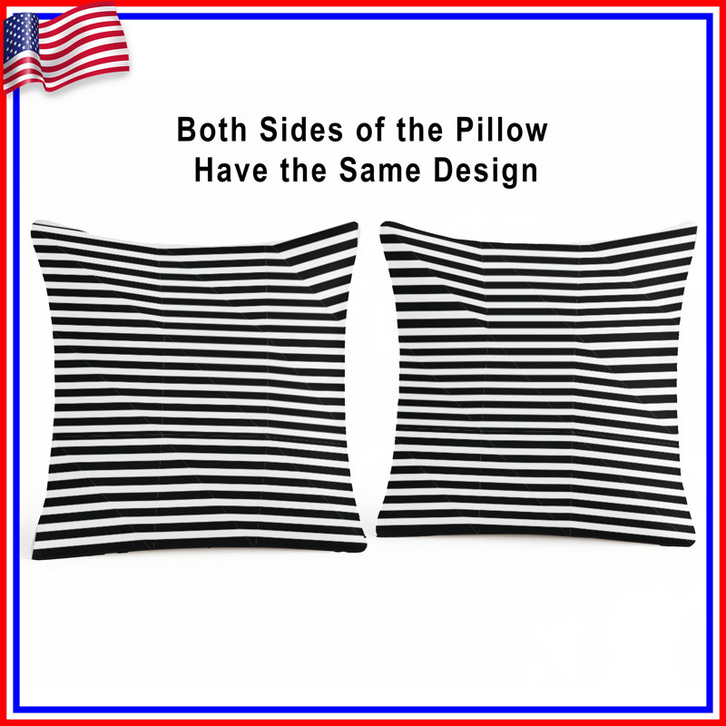 Stripes Throw Pillow, Pattern Double Sided Pillows, 20 x 20 inches