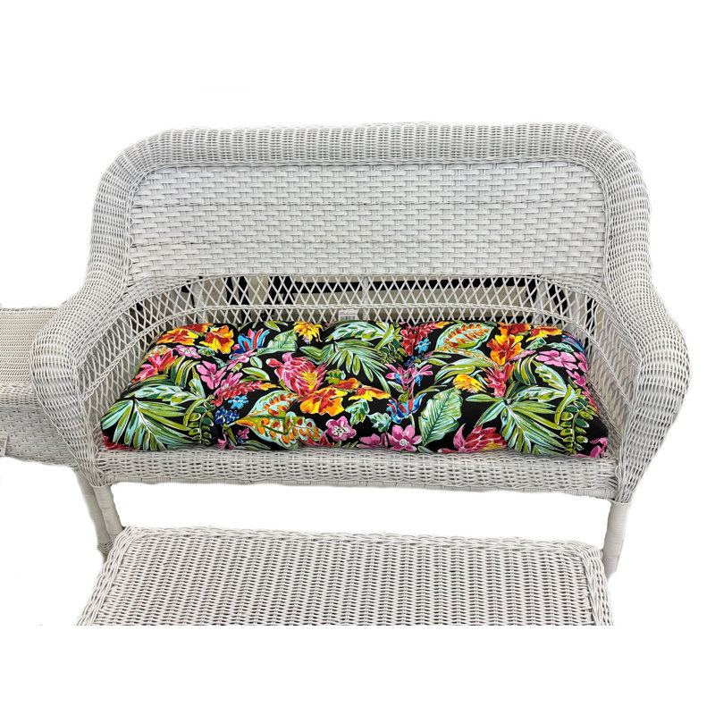 Coussin de siège double double U Paradise Island noir 44 po
