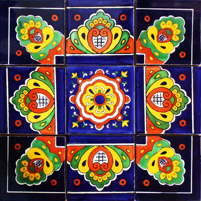TalaMex Almenar Mexican Tile Set Backsplash Mural