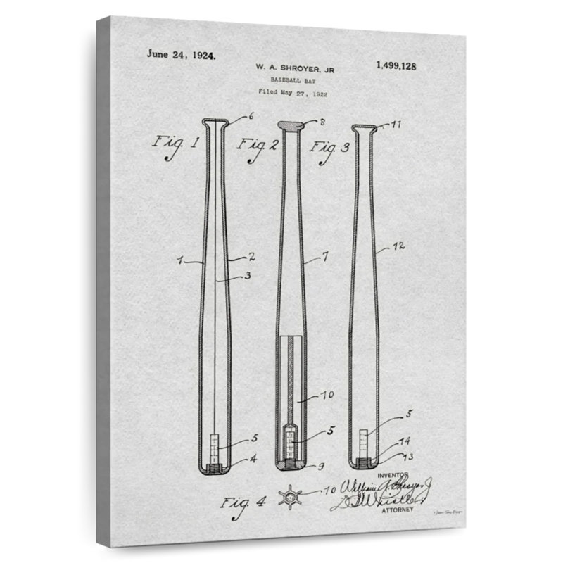 Baseball Bat Laelle, 45" H x 30" W