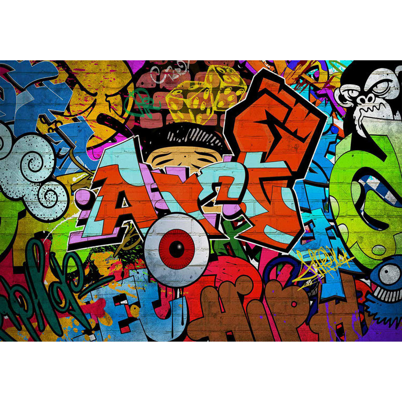 Murale Peel & Stick Street Art - Hip Hop Art, L 135 po x L 100 po