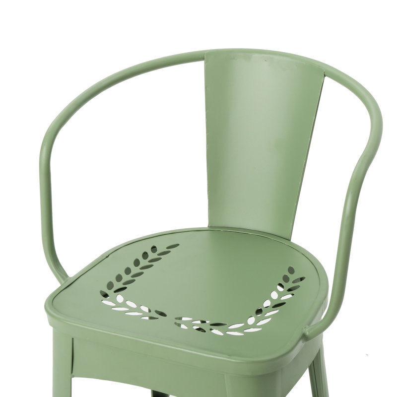 Table bistro et chaises en fer pour l'extérieur, en fer Kd, 3 pièces