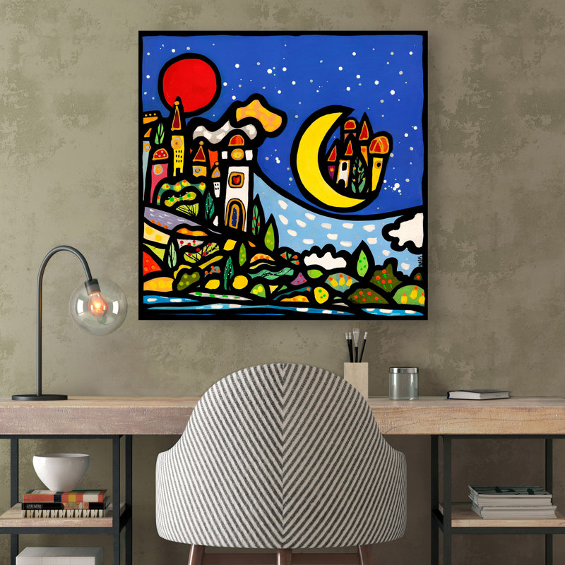 Distant Worlds by Wallas - Wrapped Canvas Art Prints, 70cm H x 70cm W x 4cm D