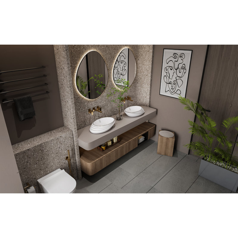 Blue Elephant 533.4mm L x 368.3mm W Rose Gold Oval Sink
