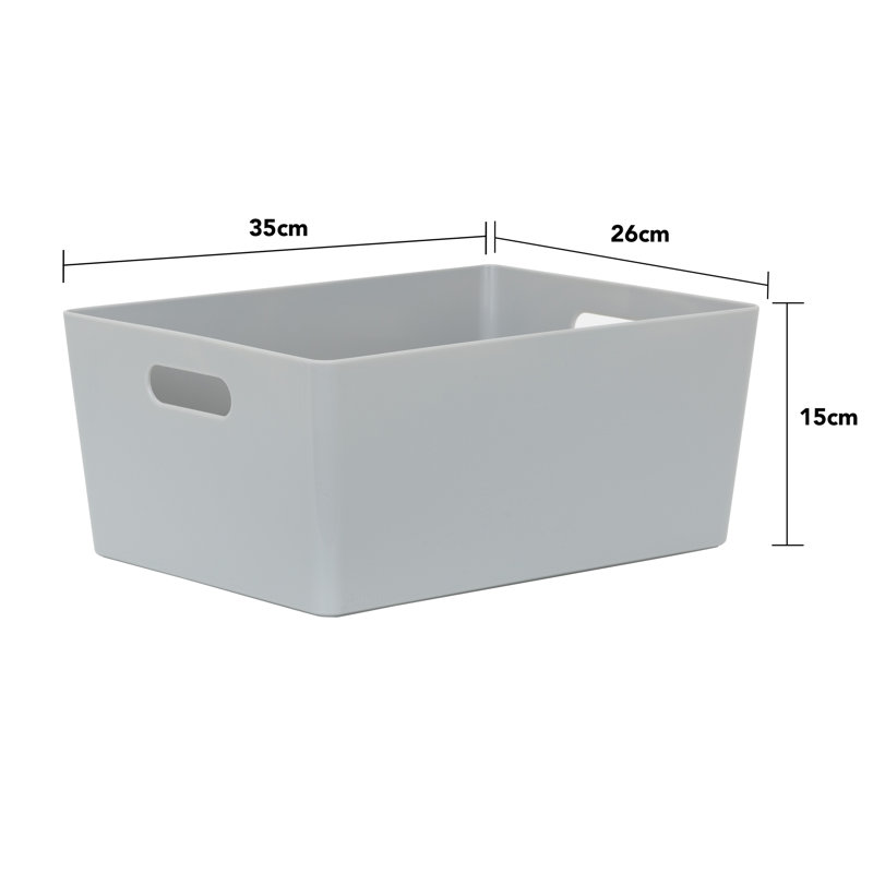 Wham 5.02 Studio Basket Rectangular Pack of 5 Cool Grey