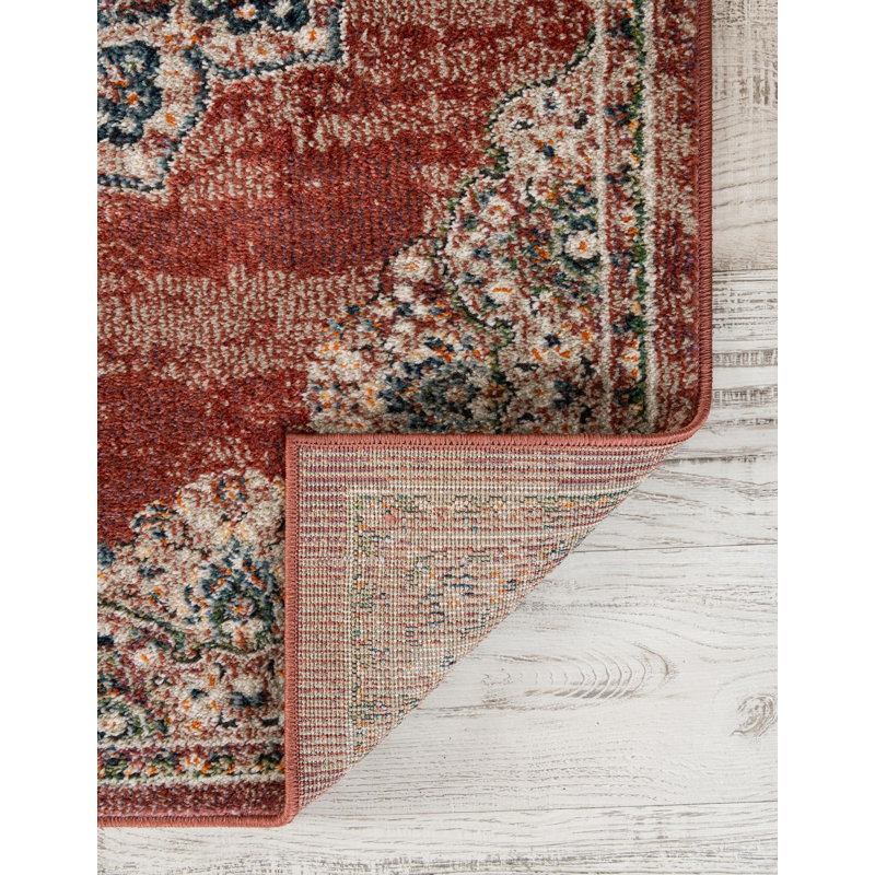 Tasharra Rug, Red, Square 8'