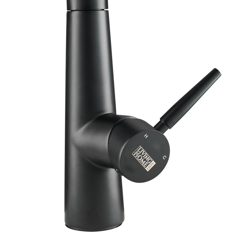 Belfry Kitchen Hyuk Kitchen Faucet, Matte Black
