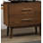 Walnut Solid Wood Nightstand Bedside Table With 2 Drawers And Nickel Bar Pulls | Gift Idea