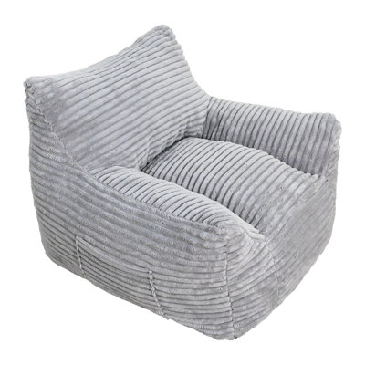 Grand fauteuil à billes et chaise longue en velours côtelé