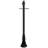Solus 6ft. Surface Mount Lamp Post with Decorative Cross Arm, Convenience Outlet, Dusk-to-Dawn Photocell Sensor and and Decorative Base Cover
