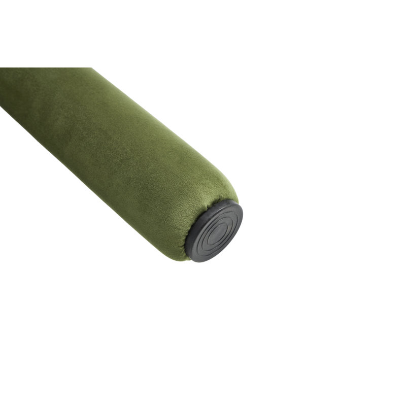 Chaise de baril avec accoudoirs, Velours vert