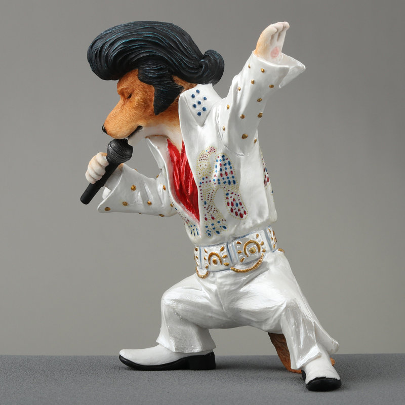 Figurine en polyrésine chien 4,72 pouces de hauteur