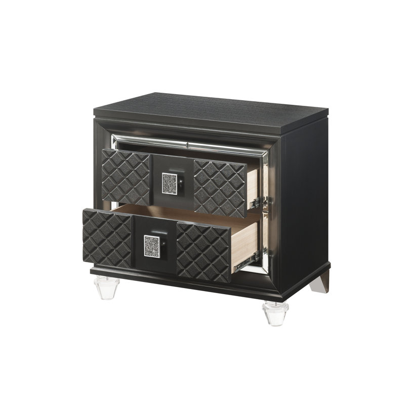 Nightstand With Multiple Functional Drawers