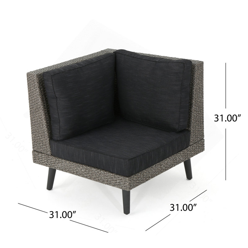 SOFA SET CORNER+TABLE - BROWN