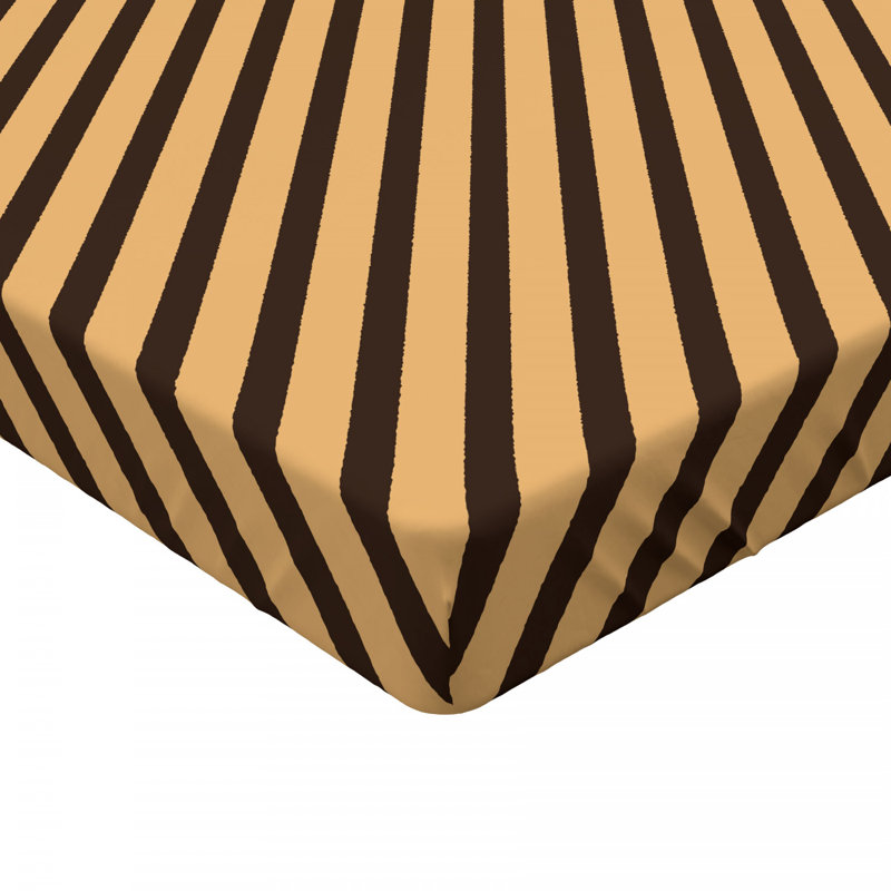 Drap-housse rétro rayé, Drap-housse de taille simple