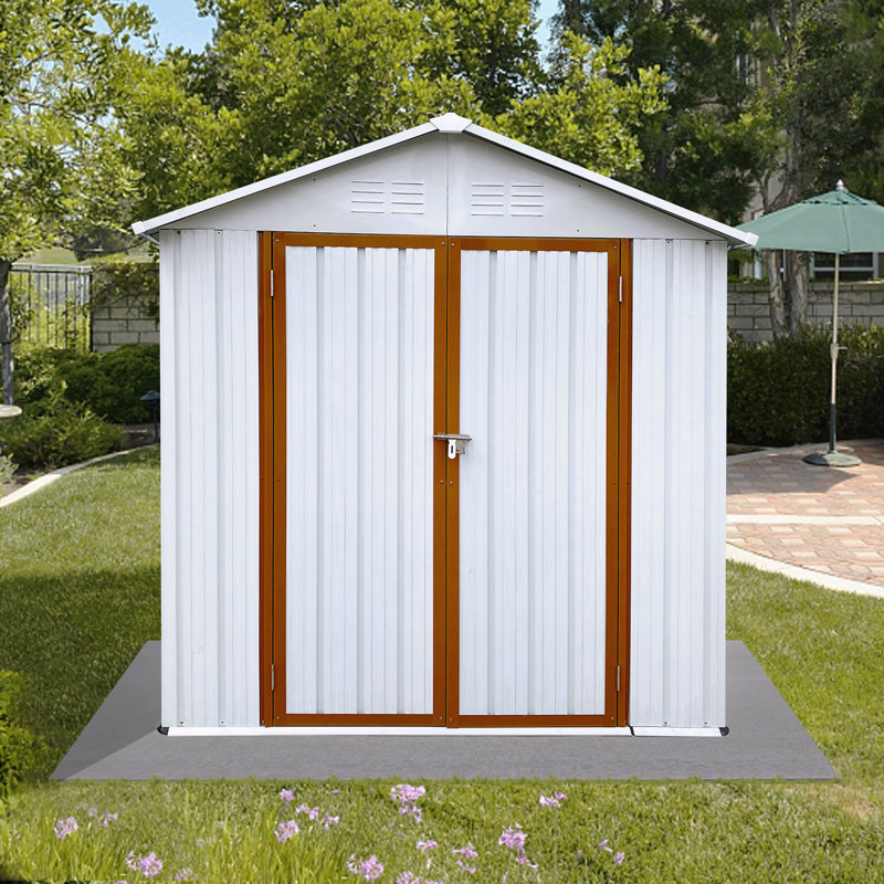 Outdoor Storage Sheds 6Ftx4ft Apex Roof, Brown