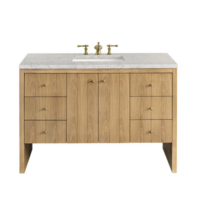 Hudson 48"" Single Bathroom Vanity Set -  James Martin Vanities, 435-V48-LNO-3EJP