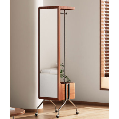 Miroir pleine grandeur rectangulaire en acier inoxydable