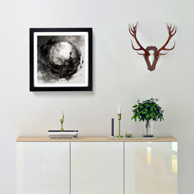 Moon Gestural Art No.1 - Framed Print