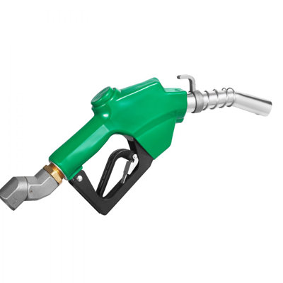 1 Inch NPT Automatic Fuel Nozzle, Max Flow Rate 21.6 GPM, Auto Shut Off Diesel Gas Pump Nozzle with 3-Speed Trigger Lock & 1-3/16 in (OD=30.1 mm) Spout for Gasoline, Diesel, Kerosene, Green
