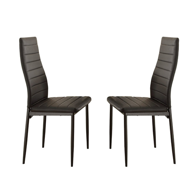 Chaise rembourrée Asny, Noir