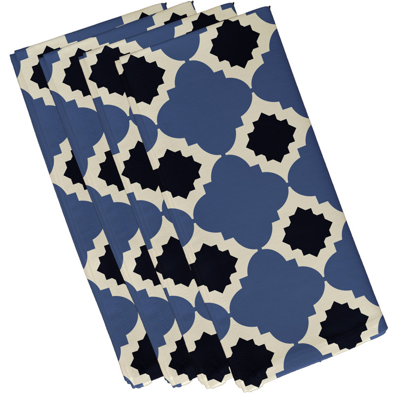 Ensemble de serviettes 4 pièces Nikhil, L 18 po x L 18 po, Bleu