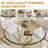 5- Piece Dining Table Set,Glass Top Metal Base Dining Tablewith 4 Faux Leather Dining Chairs-111233763-111233765