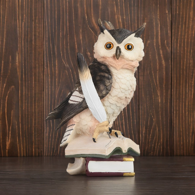 Figurine Hibou 9,5 "sur livre ouvert