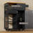 23.6*34.6*15.4 Kitchen Island Kitchen Cart With Three Shelves, One Drawer And One Cabinet, With Universal Pulleys, Equipped With Towel Rack And Side Hooks-1617686797