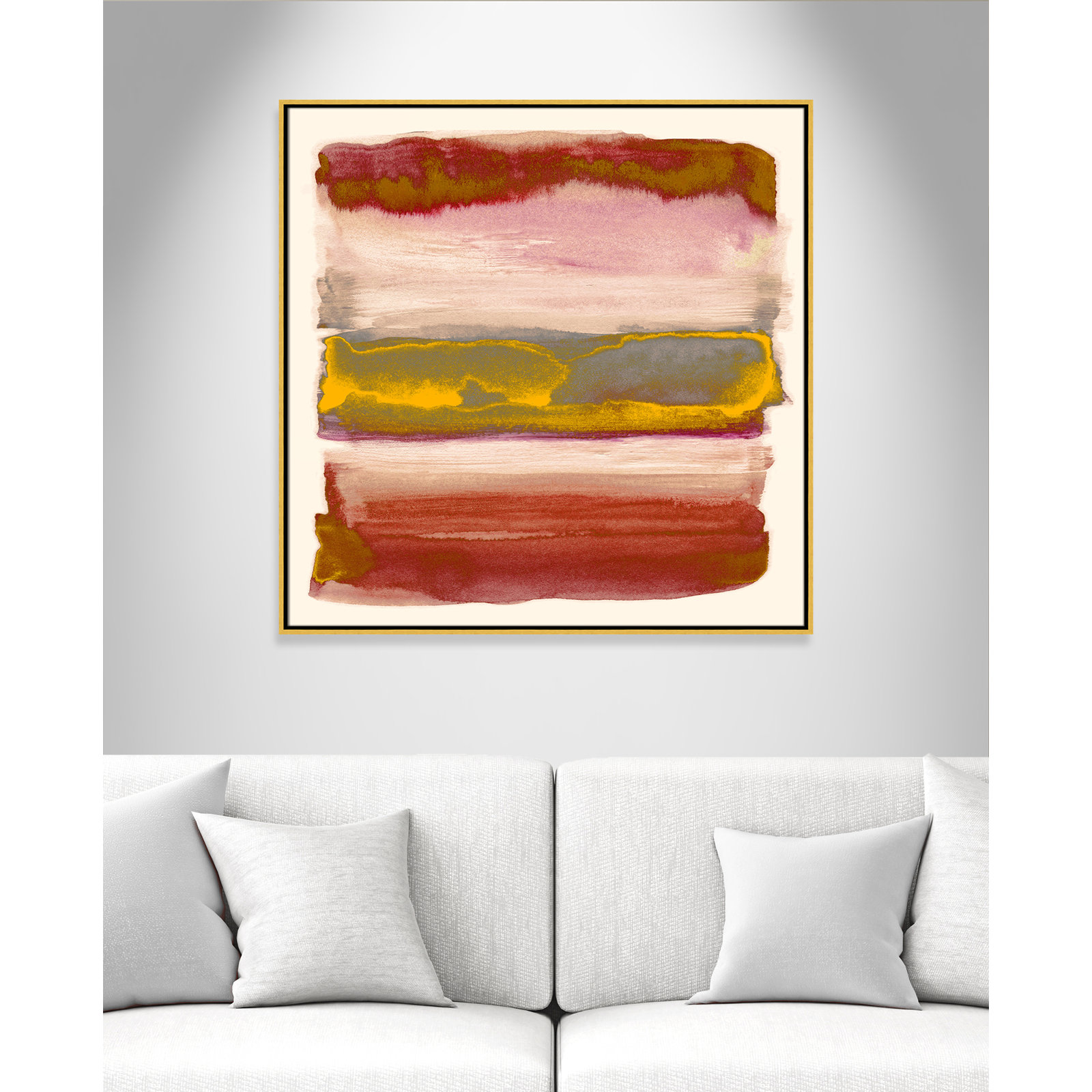 Casa Fine Arts "Yellow Sky II" Print by Nan, Gold, 37.5" H x 37.5" W