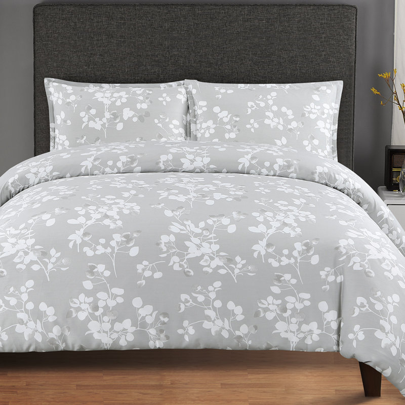 Ensemble de housse de couette en coton Paloma, Housse de couette double / grand + 2 taies décora