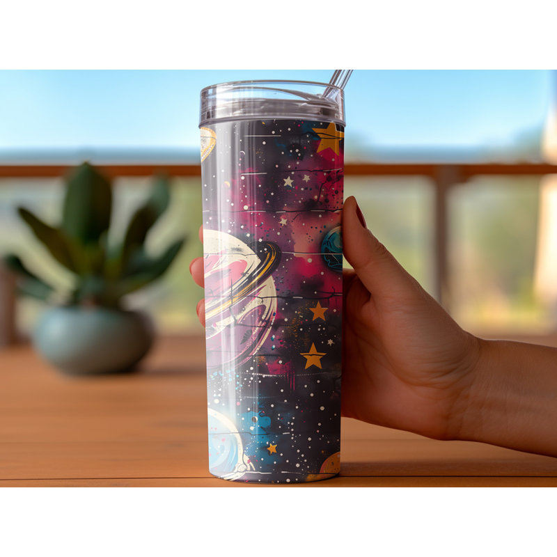 Choose Handmade Tumblers 591ml Vacuum Insulated Stainless Steel (18/8) Travel Tumbler with Straw