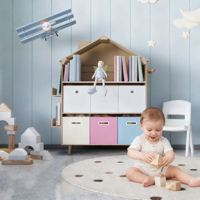 House-shaped Children's Storage Rack