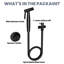 Vaporisateur de bidet, jet doux et jet, débit d'eau réglable, acier inoxydable résistant aux fuites, tuyau de 59 po-122065003