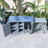 78.3" Outdoor Kitchen Island With Foldable Table & Storage