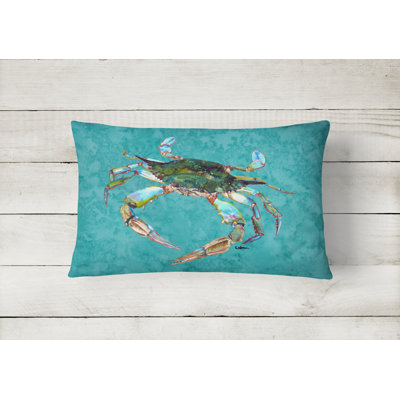 Crab Outdoor Reversible Throw Pillow