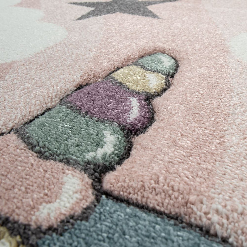 Francisca Flatweave Dark Pink Rug, Rectangle 160 x 230cm